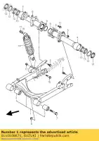 6110038871, Suzuki, ensemble de bras oscillant suzuki lt a400 eiger 4x2 a400f 4x4 400 , Nouveau