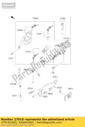 Ici, vous pouvez commander le lock-assy, ?? Casque klx650-b1 auprès de Kawasaki , avec le numéro de pièce 270165285: