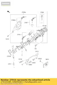 kawasaki 270165285 lock-assy, ??helm klx650-b1 - Onderkant