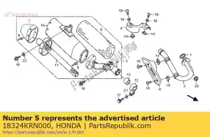 Honda 18324KRN000 protecteur, manchon - La partie au fond