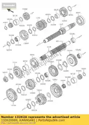 Here you can order the gear,output 2nd,33t from Kawasaki, with part number 132620069: