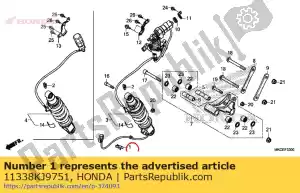 honda 11338KJ9751 clip, tubo di sfiato - Il fondo