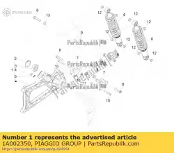 Here you can order the right suspension arm from Piaggio Group, with part number 1A002350: