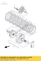 0911605019, Suzuki, parafuso suzuki rm 125 250 1998 1999 2000 2001 2002 2003 2004 2005 2006 2007 2008, Novo