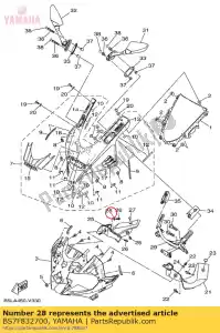 yamaha BS7F832700 damper, leg shield - Bottom side