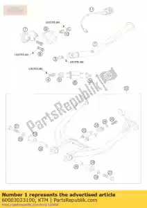 ktm 60003023100 soporte lateral lc8 adv. l = 319 mm 03 - Lado inferior