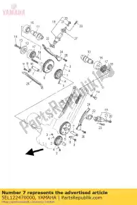 yamaha 5EL122470000 as, spanner - Onderkant