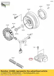 Here you can order the regulator-voltage from Kawasaki, with part number 210663718: