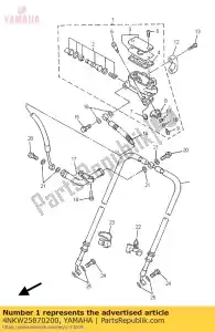 yamaha 4NKW25870200 subconjunto do cilindro mestre - Lado inferior