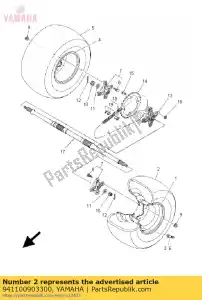 yamaha 941100903300 pneu (at19x10-9 di-k502a t / l n - Lado inferior