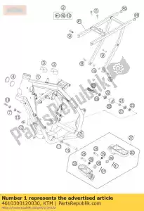 ktm 4610300120030 frame 65 sx 'md6r - Bottom side