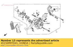 Ici, vous pouvez commander le étrier sous-ensemble., l. Fr. Auprès de Honda , avec le numéro de pièce 45150MFFD41: