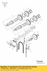 Ici, vous pouvez commander le pignon d'arbre auprès de Triumph , avec le numéro de pièce T3990330: