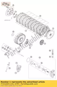 ktm 77332001144 outer clutch cpl. - Bottom side