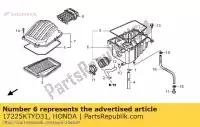 17225KTYD31, Honda, caso subconjunto, aire honda cbr repsol rs  r rw rt cbr125rw cbr125r cbr125rt cbr125rs 125 , Nuevo