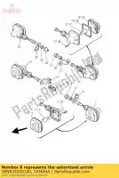 3BN833200100, Yamaha, luz pisca-pisca frontal conjunto 2 yamaha dt tdr tw xt xtz 125 200 250 600 660 750 1987 1988 1989 1990 1991 1992 1993 1994 1995 1996 1997 1998 1999 2000 2002, Novo