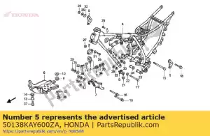 Honda 50138KAY600ZA plate,engi*nh250* - Bottom side