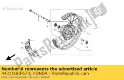 Qui puoi ordinare nessuna descrizione disponibile al momento da Honda , con numero parte 44311GCF670: