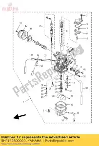 yamaha 5HP142800000 tampa, carburador - Lado inferior