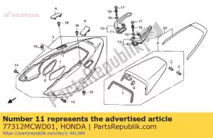 Honda 77312MCWD01 base, r. rr. trilho de agarrar - Lado inferior