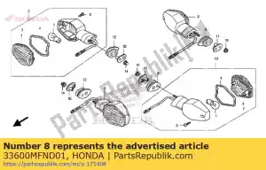 Honda 33600MFND01 winker assy., r. rr. (12v - Bottom side
