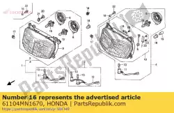 Here you can order the collar,fr. Fender from Honda, with part number 61104MN1670: