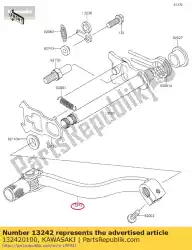 Qui puoi ordinare cambio leva, pedale kx85ce da Kawasaki , con numero parte 132420100: