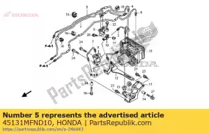 honda 45131MFND10 pijp comp. a, fr. rem - Onderkant