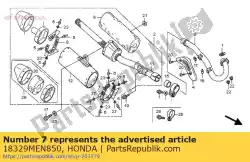 Aquí puede pedir banda fr, silenciador b de Honda , con el número de pieza 18329MEN850: