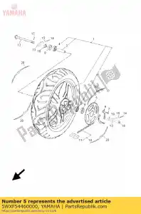 yamaha 5WXF54460000 pignon, entraîné (47t) - La partie au fond