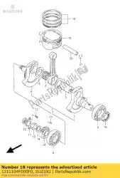 Ici, vous pouvez commander le piston auprès de Suzuki , avec le numéro de pièce 1211104F000F0: