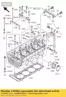 110461151, Kawasaki, staffa, albero a camme, # 10 zx1000-b1 kawasaki gpz zrx zx zxr zz r zzr 1000 1100 1200 1988 1989 1990 1991 1992 1993 1994 1995 1996 1997 1998 1999 2000 2001 2002 2003 2004 2005 2006, Nuovo