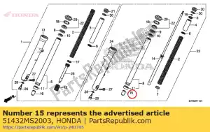 honda 51432MS2003 pièce, serrure à huile - La partie au fond