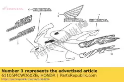 Aquí puede pedir marca, fr. Guardabarros * tipo2 * (tipo2) de Honda , con el número de pieza 61105MCWD60ZB: