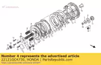 22121GC4730, Honda, midden, koppeling honda cr  r r2 cr80r cr80r2 80 , Nieuw