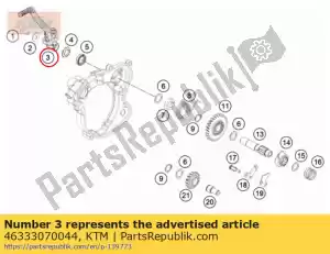 ktm 46333070044 kick starter cpl. - Bottom side