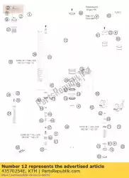 Ici, vous pouvez commander le tube extérieur l = 510 d = 49/53 noir auprès de KTM , avec le numéro de pièce 43570254E: