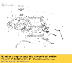 Aprilia 895482, Benzinetank, OEM: Aprilia 895482