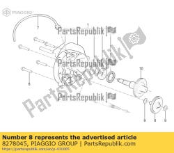Aprilia 8278045, Transmissie as, OEM: Aprilia 8278045
