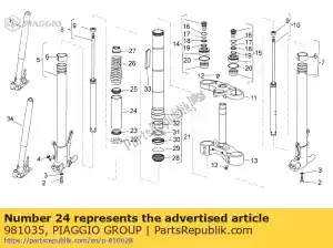 Piaggio Group 981035 tubo de precarga - Lado inferior