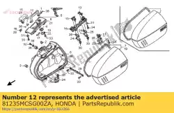 Aqui você pode pedir o punho, alforje * nh1 * em Honda , com o número da peça 81235MCSG00ZA: