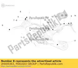 Tutaj możesz zamówić naklejka na reflektor ? Rx? Od Piaggio Group , z numerem części 2H000363: