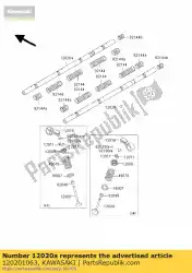 as-rocker, uitlaat zx1000-b1 van Kawasaki, met onderdeel nummer 120201063, bestel je hier online: