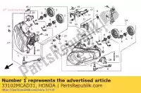 33102MCAD31, Honda, reflektor, r. honda gl goldwing a  gold wing deluxe abs 8a gl1800a gl1800 airbag 1800 , Nowy