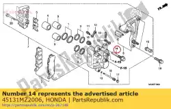 Ici, vous pouvez commander le goupille, boulon auprès de Honda , avec le numéro de pièce 45131MZ2006: