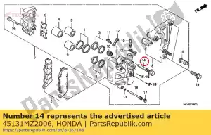 honda 45131MZ2006 pino, parafuso - Lado inferior