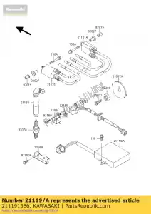 Kawasaki 211191386 allumeur - La partie au fond