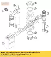 91010077, KTM, mola principal (59) 160-185 amortecedor branco ktm super duke 990 2005 2006 2007 2008 2009 2010 2011 2012, Novo