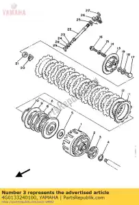 Yamaha 4G0133240100 engrenagem, acionamento da bomba - Lado inferior