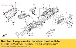 Here you can order the cover comp., r. Engine side *nh1 * (nh1 black) from Honda, with part number 11310HN2A60ZA: